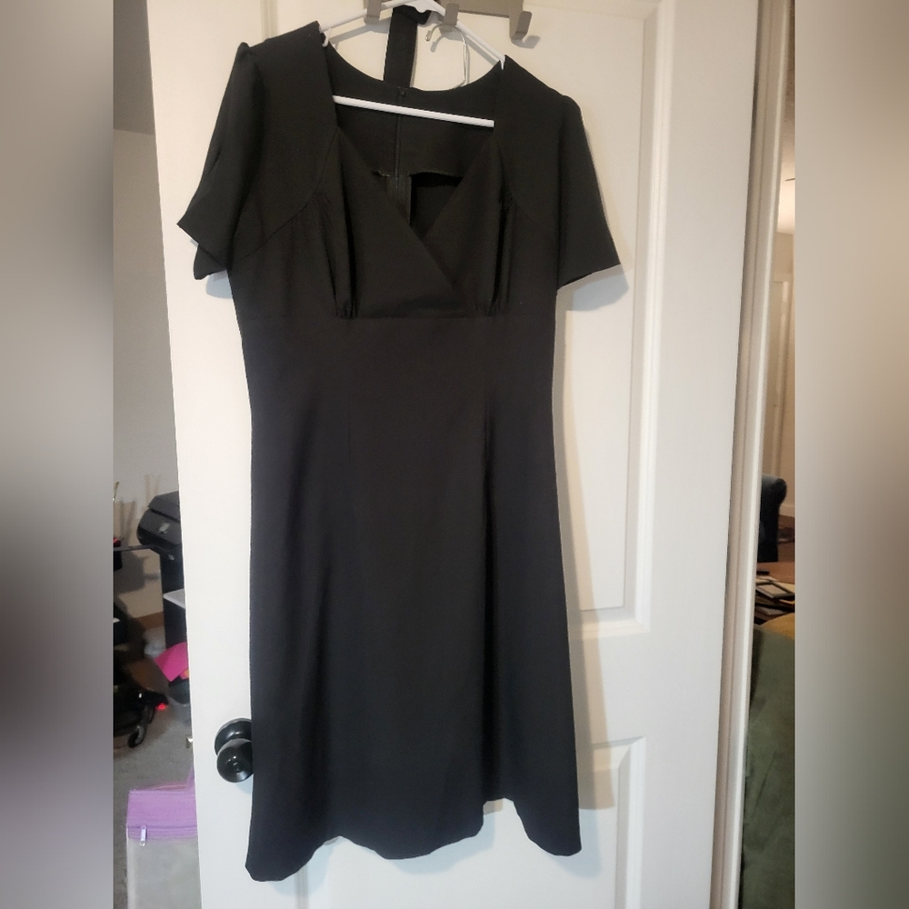 1940s Custom Made Black Dress